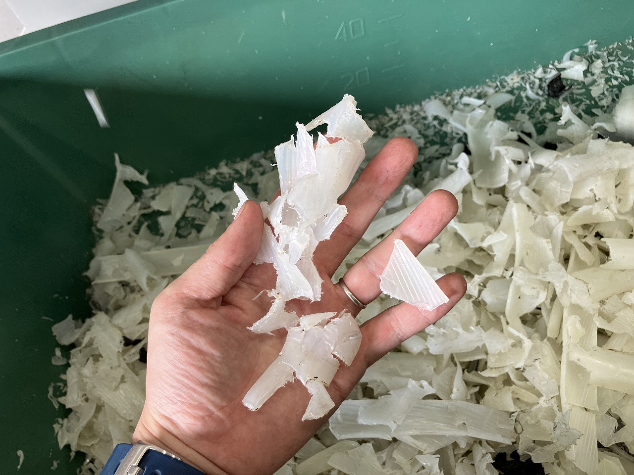 破砕済みのケーブル被覆